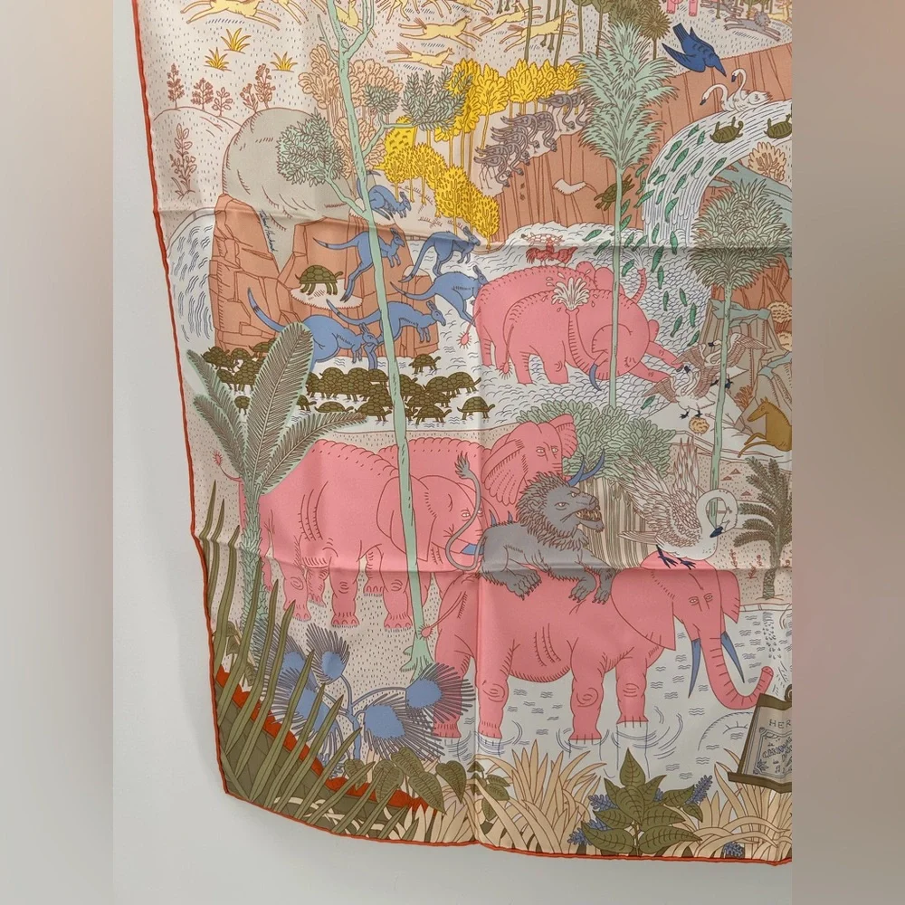 Hermes Carré 90 Le Carnaval des Animaux Carnival of the Animals Scarf Silk Nwt - Picture 9 of 16